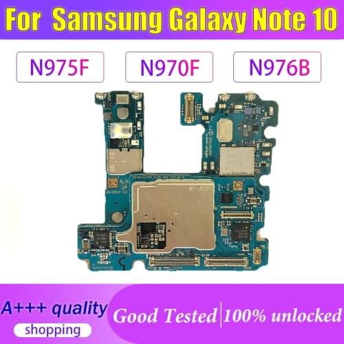 Original Motherboard For Samsung Galaxy Note 10 Plus N975F/FD N975U N976B N970F/FD N970U Android Logic Board Clean IMEI Unlocked