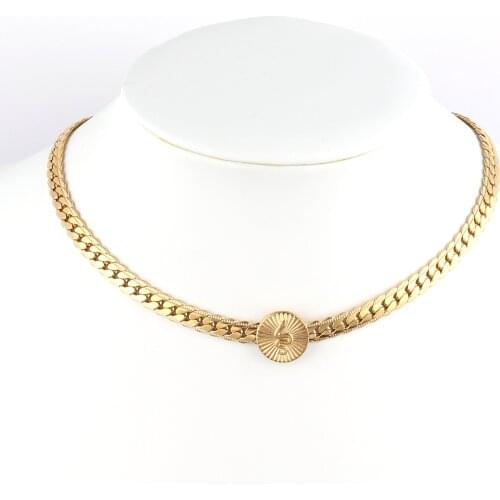 Stainless Steel Necklace For Women Snake Necklace Chain Choker Necklace Snake Round Pendant Necklace Multilayer Necklaces