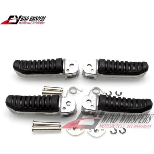 Motorcycle Front Rear Footrests Foot pegs For Suzuki GSF250 400 74A 75A 78A 79A Bandit