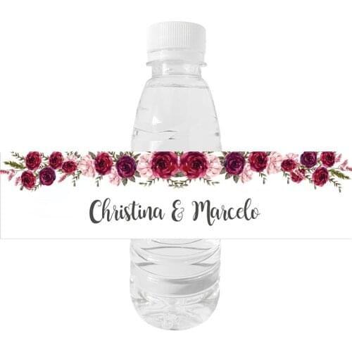Custom Name Wedding Bottle Water Labels Girls Birthday Party Baby Shower Bottle Wrappers Decoration Supplies Custom Stickers