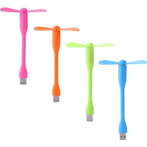 VODOOL Portable Mini Flexible Bendable USB Fan for Power Bank Laptop PC AC Charger Portable Hand Fan Computer Summer Gadget New