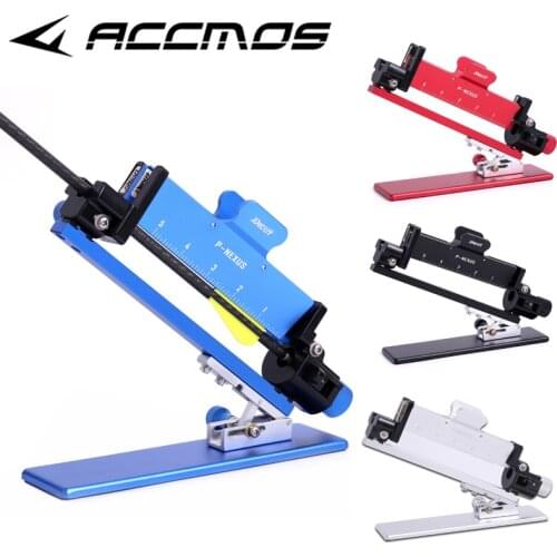 Decut Archery Fletching Jig Stick Feather Aluminum+Stainess Steel Adjustable Make Arrow Universal 1.75-5" PC/Turkey Real Feather