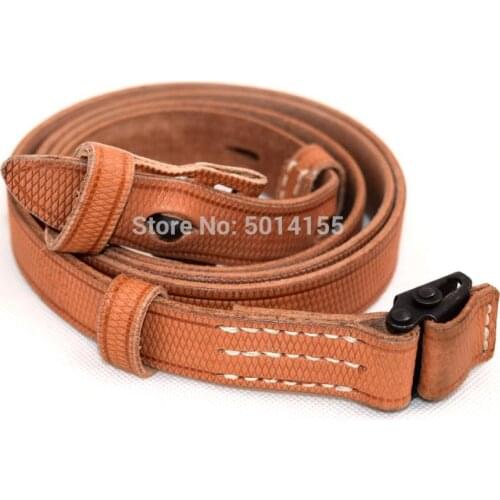 Replica WWII German Heer Waffen Mauser K98 98K Leather Rifle Sling Brown