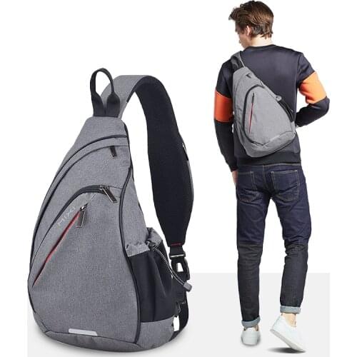 Men One Shoulder Backpack Women Sling Bag USB Boys Cycling Sports Travel Versatile Fashion Bag Student School University