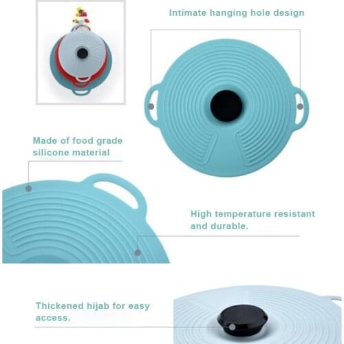 Silicone Lid Fresh-keeping Cover Dustproof Spill-proof Leak-proof Pot Dishes Bowl Lid Covers STTA889