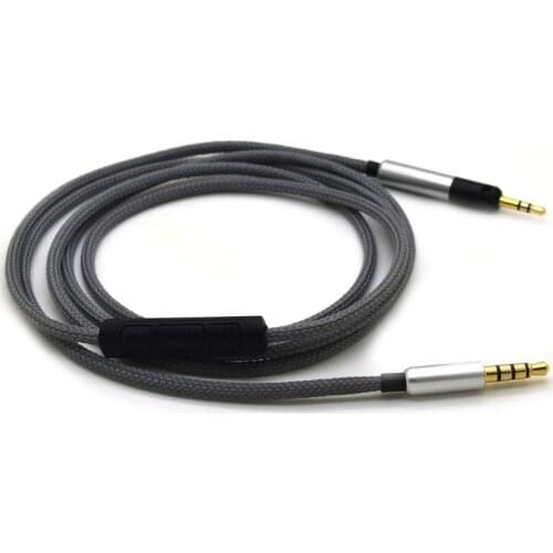 Replacement Cable for Audio-Technica ATH-M50x ATH-M40x ATH-M70x Headphone Upgraded Silver Plated 3.5mm to 2.5mm Wire with mic