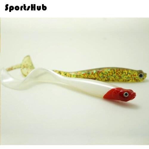 SPORTSHUB 5PCS/Lot 10CM 5G 2-Colors Bionic Fish-shape With Sickle Tale Soft Fishing Lures Soft Lures Baits Fake Artificial Baits