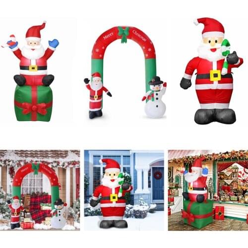 1.8m LED Inflatable Santa Claus Snowman Christmas Doll Outdoor Garden Toys for kids Gift Christmas Party New Year Home Decor