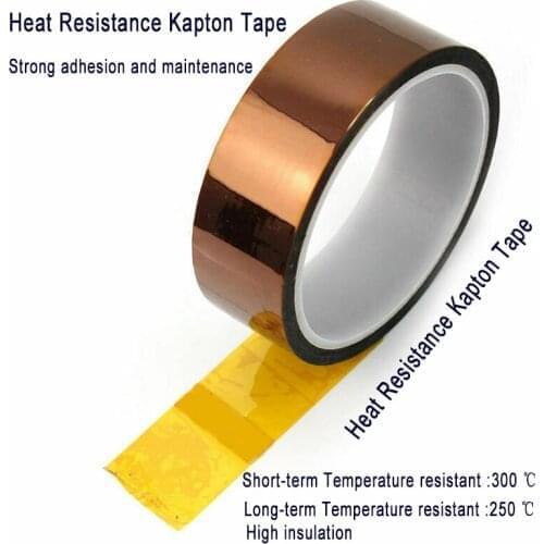 Kapon Tape 33M Heat Resistant High Temperature Polyimide Film insulation Self Adhesive No Residue Heat Transfer Sublimation Tape
