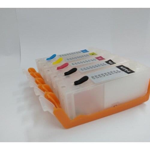 Vilaxh 5Pcs PGI-570 CLI-571 Refillable Ink Cartridge pgi 570 For Canon MG5750 MG5751 MG5752 MG5753 MG6850 Printer with Chips