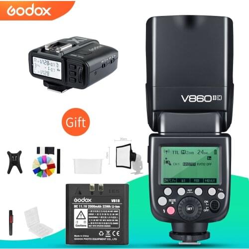 Godox V860II V860II-C V860II-N V860II-S V860II-F V860II-O HSS TTL Speedlite Flash + X1 Trigger for Canon Nikon Sony Fuji Olympus