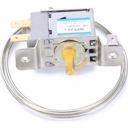 Refrigerator Refrigeration Thermostat 2 Terminals Temperature Controller Thermostat for Refrigerator 250V Replacement