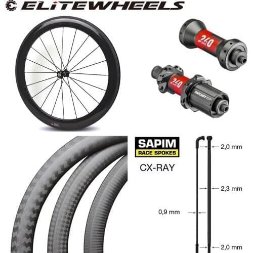 High-End Carbon Bicycle Wheel DT240S /DT350S Hub Sapim CX-Ray Spoke 700c Road Bike Wheelset 38mm 50mm 60mm 88mm Clincher Tubular