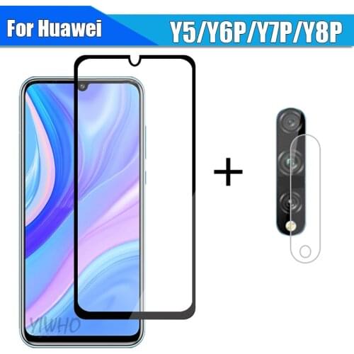 For Huawei Y6P Glass Protective Glass On for Huawei Y6P Y6S Y7P Y8P Y8S 2020 Camera Len Screen Protector Film HuaweiY6P Y 6P 8P