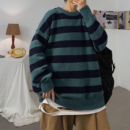LEGIBLE Autumn Winter Sweater Women Casual Woman Sweater Pullovers Striped Jumper Warm Teen Gril Sweaters