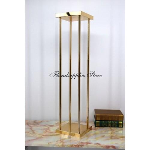 10PCS Floor Vases Flowers Vase Column Stand Metal Pillar Road Lead Wedding Centerpieces Rack Event Party Christmas Decoration