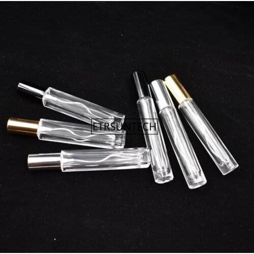 100pcs 10ML Glass Refillable Perfume Bottle With Metal Spray&Empty Case Perfume Bottles Atomizer Glass Perfume Bottles F2459