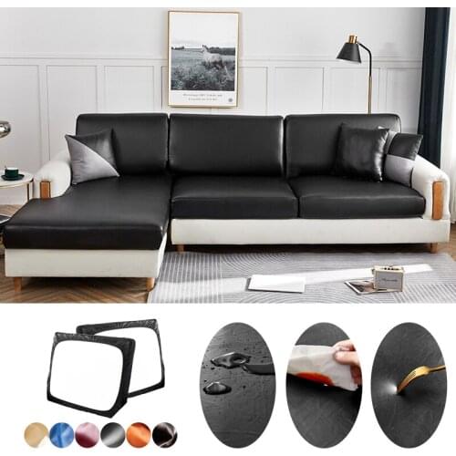 100% waterproof PU funiture protector sofa cushion cover sofa protector seat cushion slipcover elastic solid color