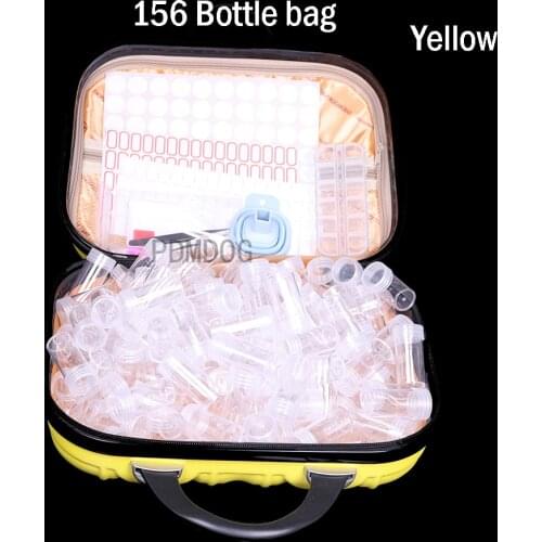 156 bottles of diamond painting accessory container storage bag box suitcase diamond embroidery Funnel box with sticker