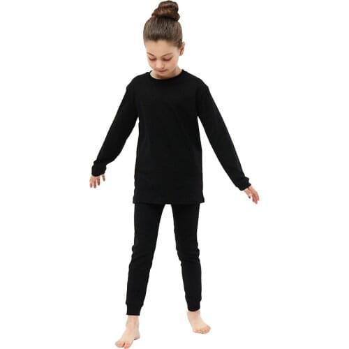 Spring Autumn 2pcs Children Clothes Of Sleepwear Pure Color Cotton Childrens Pajamas Set Childrens Suit Baby Clothes Sets Suit