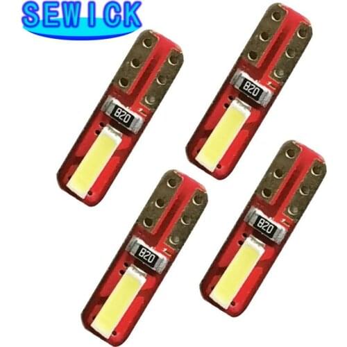 50Pcs T5 W3W Neo Wedge Car Led Lamp Instrument Dash Lights Interior Car Led Light Dashboard Side Red White Blue Signal Bulbs
