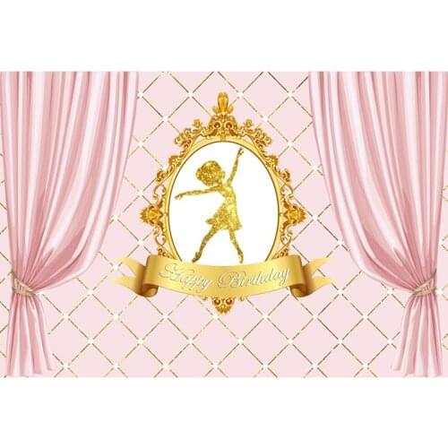 7x5 Pink Curtain Photography Backdrop Newborn Magical Mirror Photography Background for Girls Baby Shower Birthday Backdrop Prop