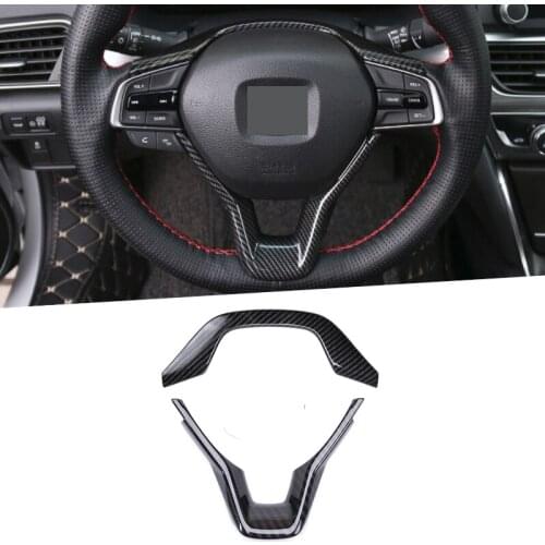 ABS Chrome Car styling Steering Wheel Frame Trim Sequins Sticker interior moulding Covers For Honda Accord 10th 2018 Accessories