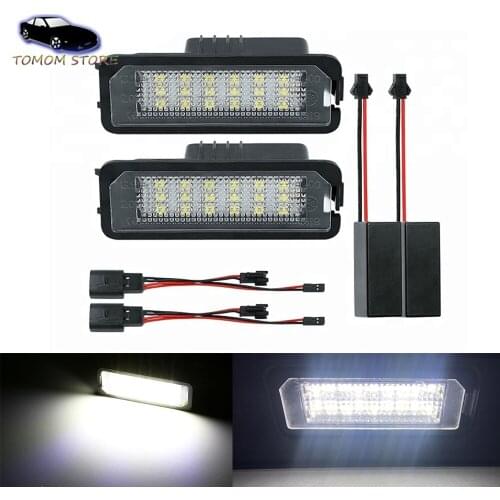 White LED Rear License Number Plate Lights Canbus No Error For Porsche Carrera GT 980 Cabriolet 911 Targa Boxster Spyder Cayman