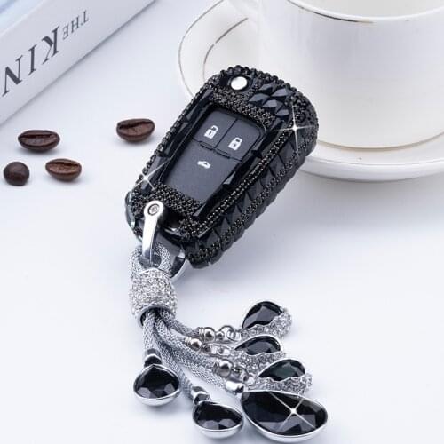 Diamond Crystal Car Key Cover Case For Buick Chevrolet Cruze Aveo Spark TRAX Volt OPEL Insignia VAUXHALL Astra J Mokka Keychain
