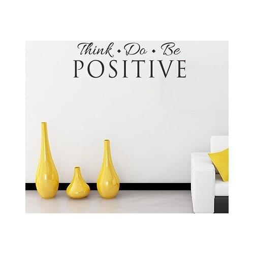 Think Do Be Positive Wall Sticker Cool Words Vinyl Quote Decal Art Inspiration Decor