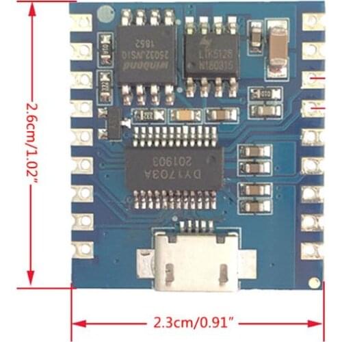 DY-SV17F Audio Module Mini MP3 Player IO Trigger USB Download Flash Voice Module