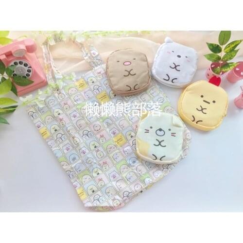 IVYYE 1PCS 40CM Sumikko gurashi Fashion Anime Portable Shopping Bag Reusable Tote Foldable Handbags Pouch Storage Bags NEW