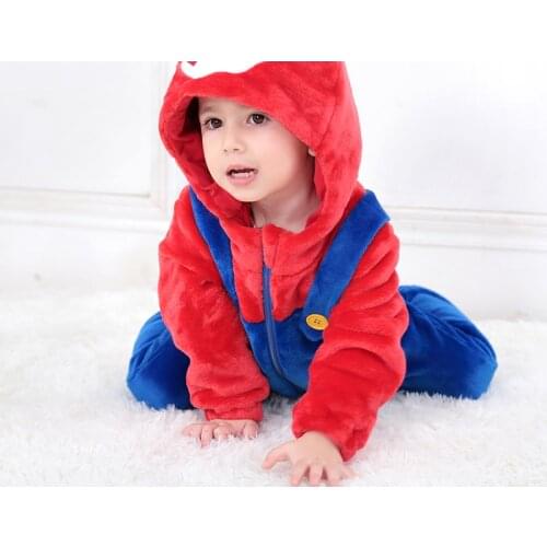 Cosplay Baby Clothes Boy Girl Romper Cute Soft Onesie Winter Warm Playsuit Brother Twine Cartoon Funny Rompers Suit
