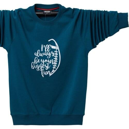 Men Loose Sweatshirt 95% Cotton Autumn Male Casual Business Pullovers Solid Color High Quality Clothing Plus Size M-5XL ,GA475