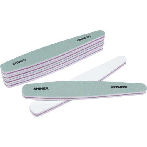 5pcs/set Green/White Nail Art Buffer Nail File 1000/4000 Sanding Polishing Remover Files Pro Manicure Block Nail Accessoires