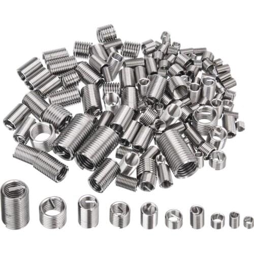 JFBL Hot 150Pcs Stainless Steel Thread Repair Insert Kit M3 M4 M5 M6 M8 Rivet Nut Kit Thread Repair Insert Kit