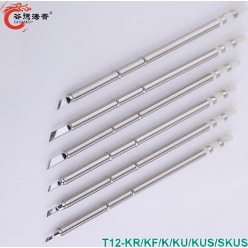 Gudhep Soldering Iron Tips, T12 stm32 Soldering Tips Welding Tool Replacement for FX-951 Rework Station(T12-K KU KUS SKUS)