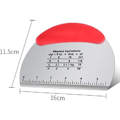 DIY Baking Shaving Cutter Scale Cutters Pizza Dough Scraper Bread Separator Flour Pastry Cake Tool Stainless Steel