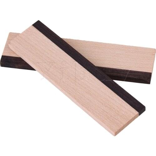 Yibuy Maple Wood & Ebony Spider Bridge Blank Saddle Uncut for Dobro Guitar Set of 10