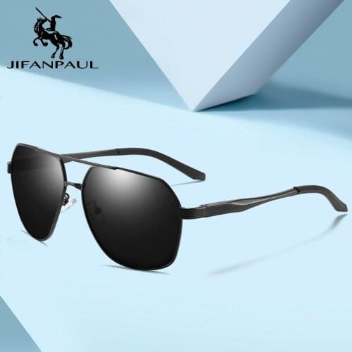 JIFANPAUL Brand Square Polarized Sunglasses Lens Vintage Eyewear Sun Glasses For Men/Women Unisex Retro Aluminum glasses