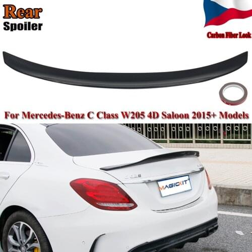 MagicKit FOR MERCEDES C CLASS W205 SALOON 4D PSM REAR TRUNK BOOT LID SPOILER CARBON LOOK