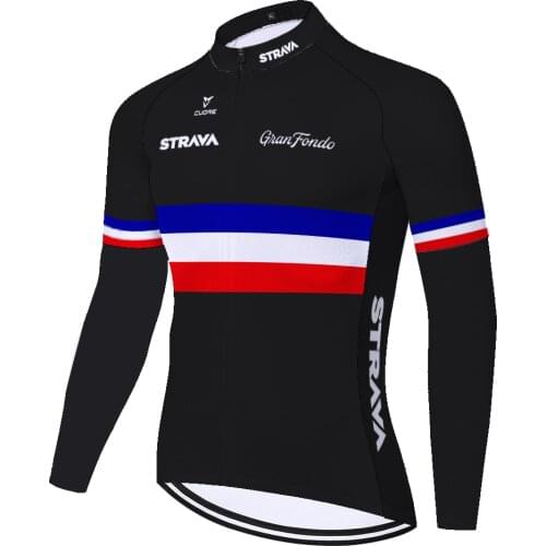 STRAVA Cycling jersey 2021 summer spring quick dry Long Sleeve Sportswear Keep Warm Bicycle Team Racing Pro Jersey Suit