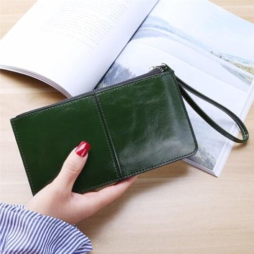 Wristband Wallets PU Leather Vintage Long Women Purse Large Capacity Card Coin Holder New Fashion Ladies Clutch Wallet Money Bag