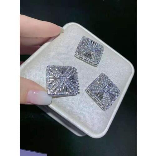 High-grade microscope zircon Diy hand-string materials square clasp fashion long sweater chain link bracelet clasp