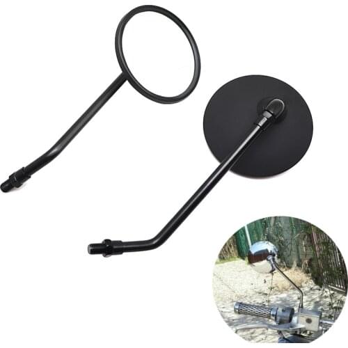 8/10MM Motorcycle Rearview Mirror ABS Cafe Racer Black Chrome Mirror For Kawasaki Vulcan S 650 Z250SL Vespa LX Primavera PX 125