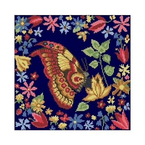 Magazine-Butterfly Flying Counted Cross Stitch 11CT 14CT 18CT Cross Stitch Kits Embroidery Needlework Sets