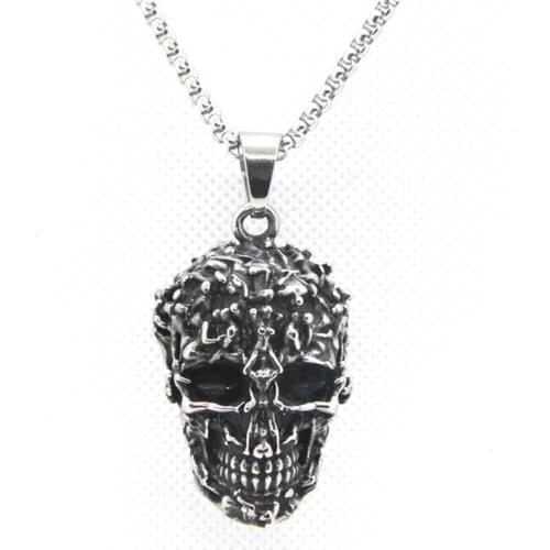 1pc Newest Cool Design Dead Skull Pendant 316L Stainless Steel Jewelry Men Boys Skull Pendant