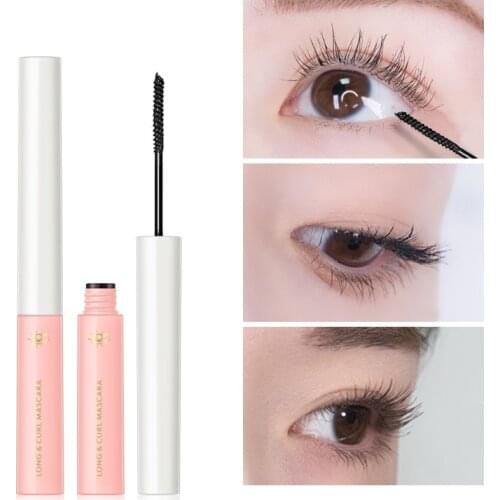 1 PC Ultra-fine Mascara Waterproof Long Lasting Non-smudge Natural Thick Curling Fine Brush Slender Mascara Eye Cosmetic Makeup