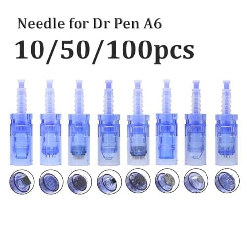 100/50/10pcs Bayonet Derma Pen Needle A6 Cartridges Needles For Dr pen Nano/9 pin/12 pin/36 pin/42 pin Microneedle Tattoo Needle