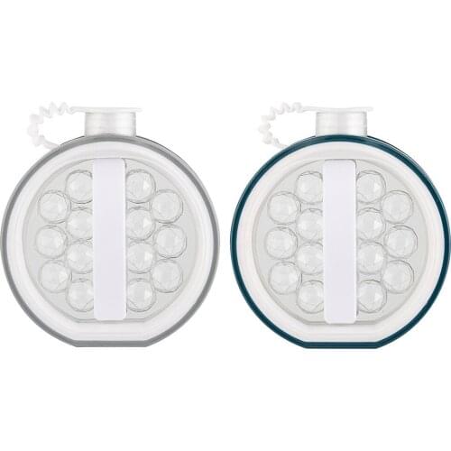 2-In-1 Plastic Ice Ball Maker Mould Bottle Form Portable Water Drink Container Round Tray DIY Bar Kitchen Tools Ice Hockey Cup